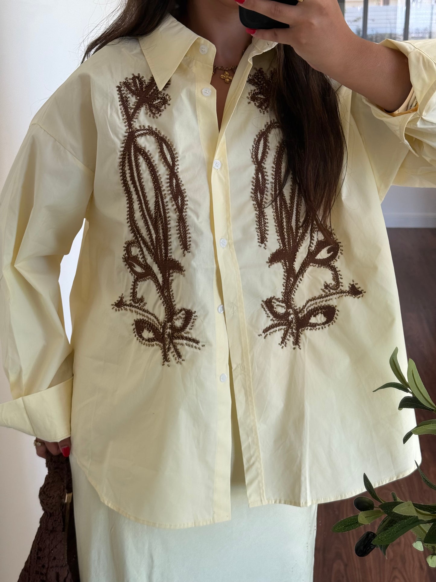 Chemise perles