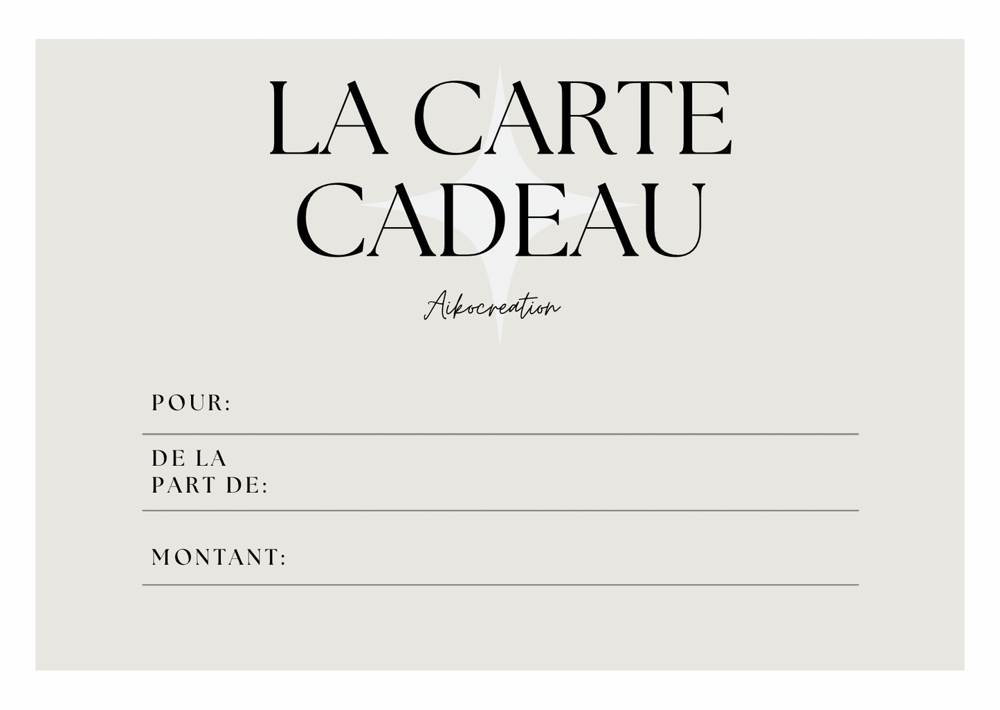 Carte cadeau