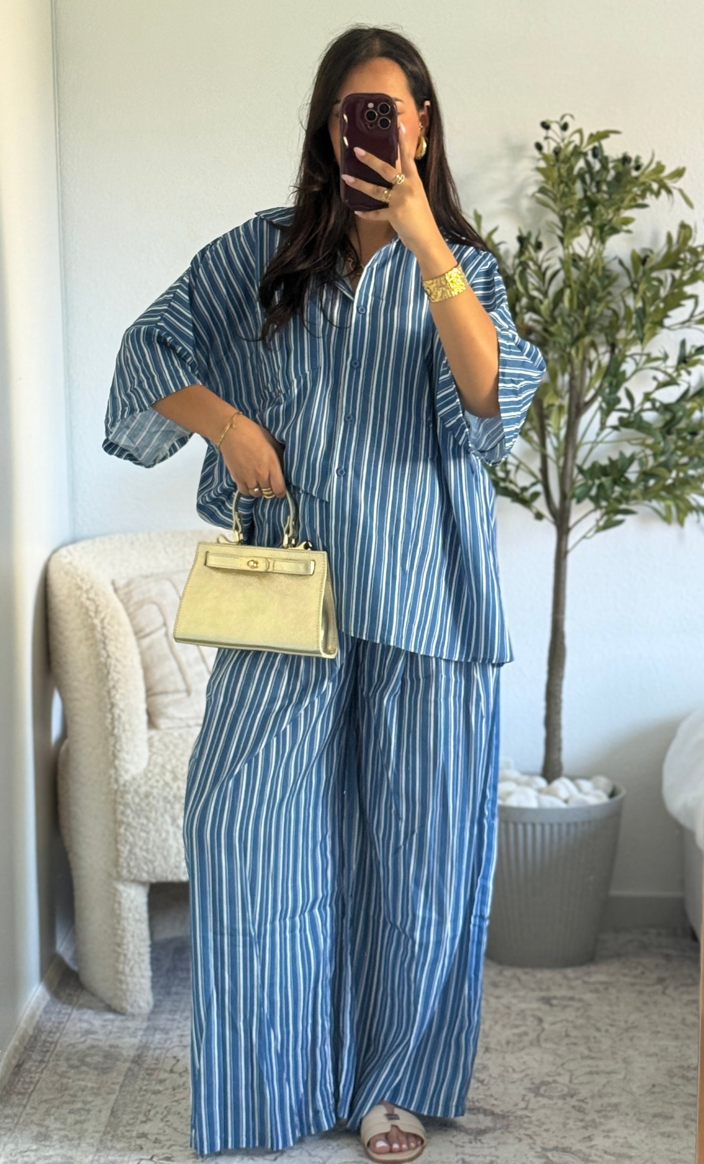 Ensemble Rayures oversize