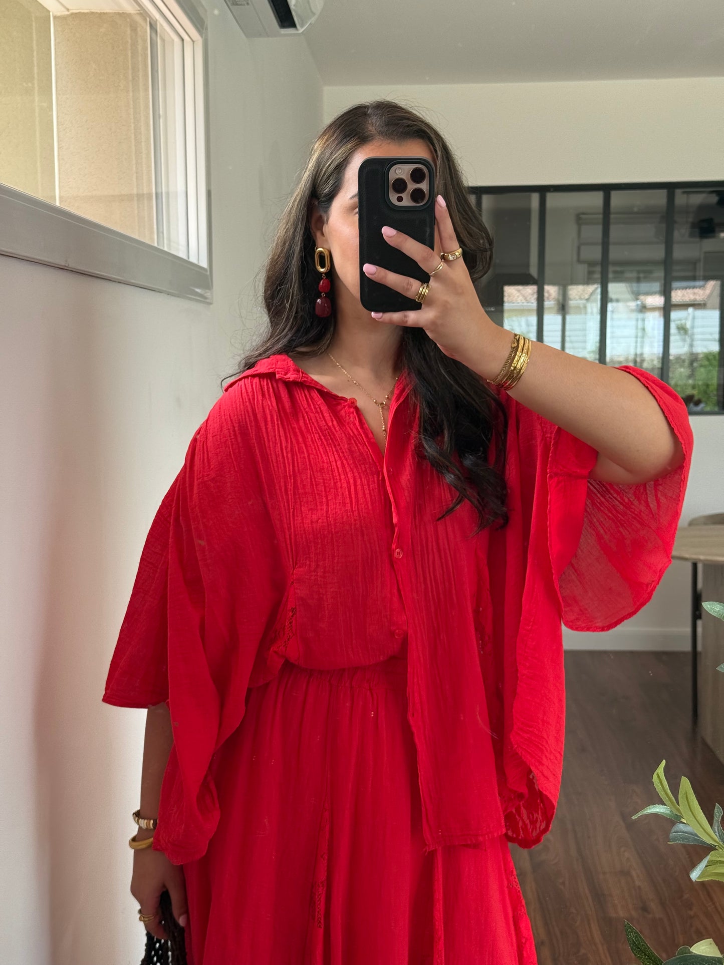 Ensemble dentelle rouge