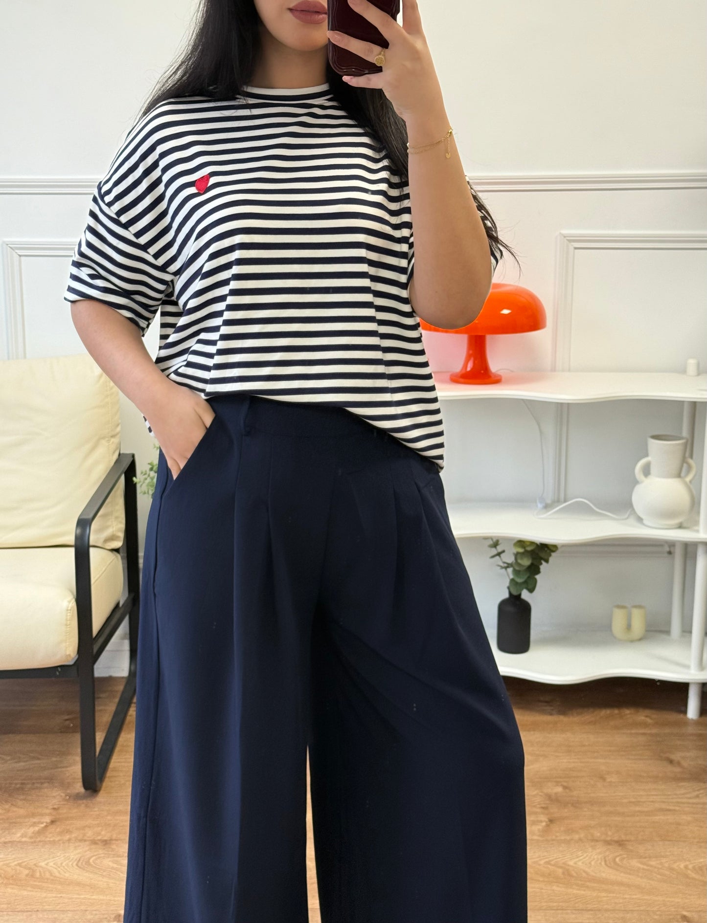 Pantalon palazzo bleu