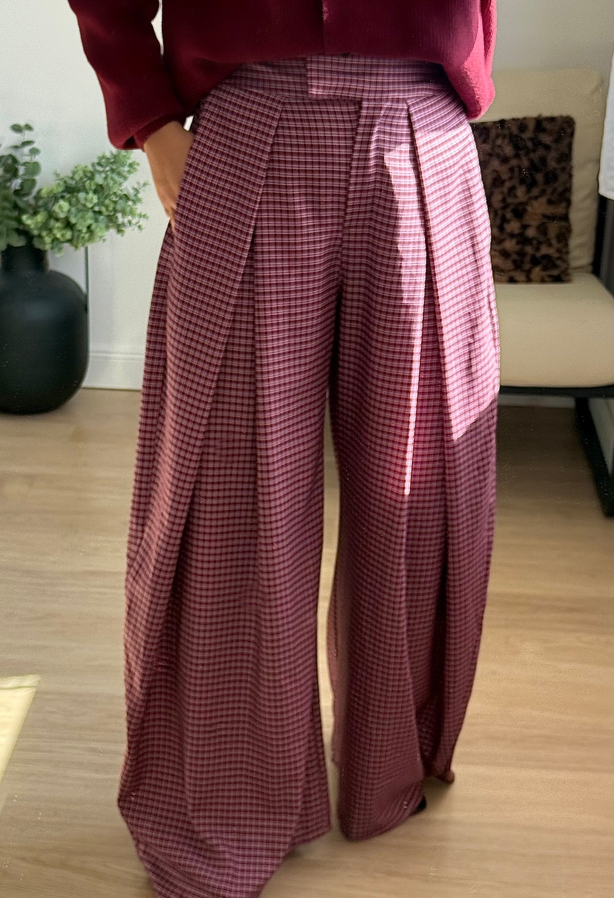 Pantalon Seline bordeaux