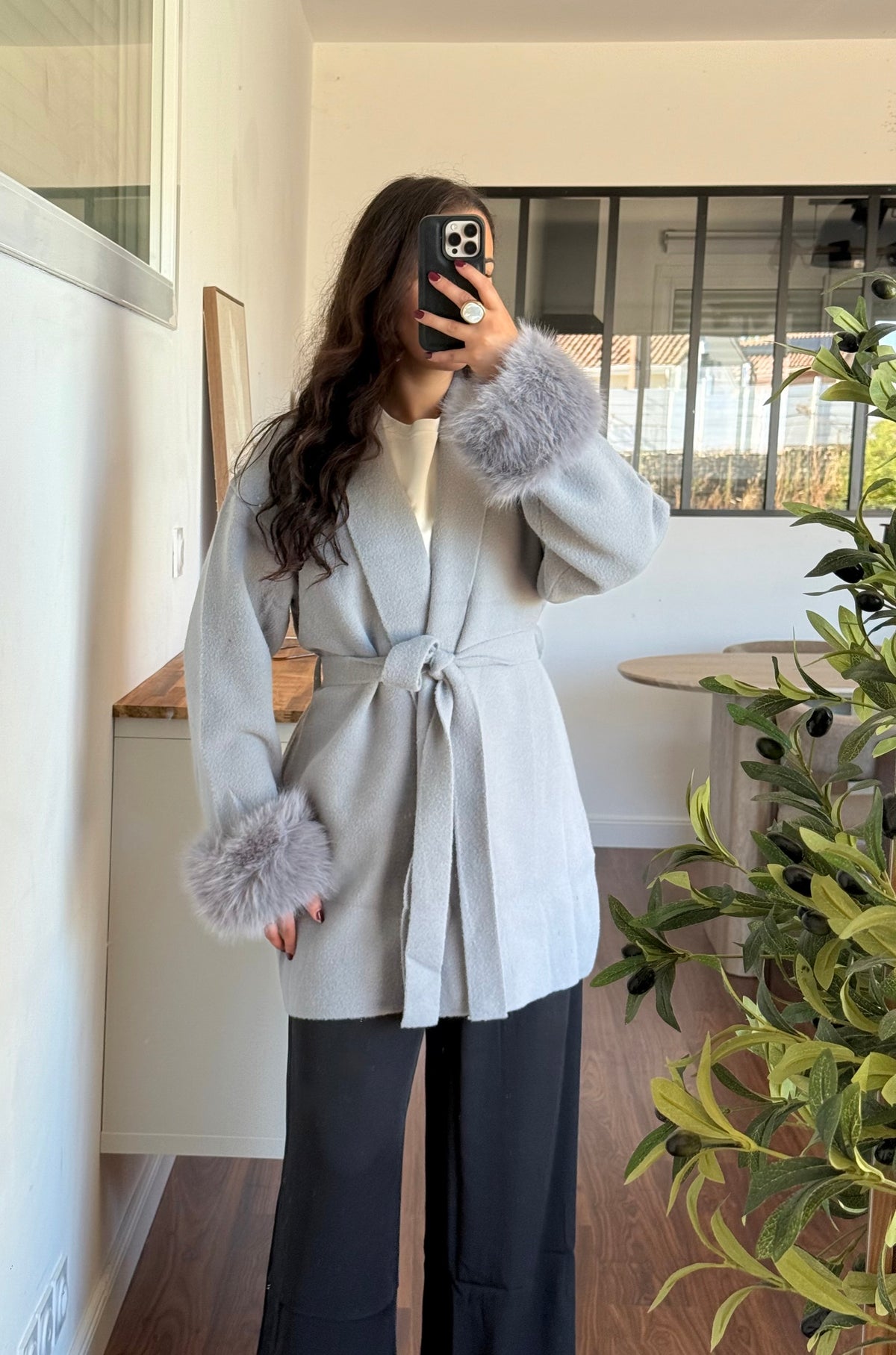 Manteau Laina gris
