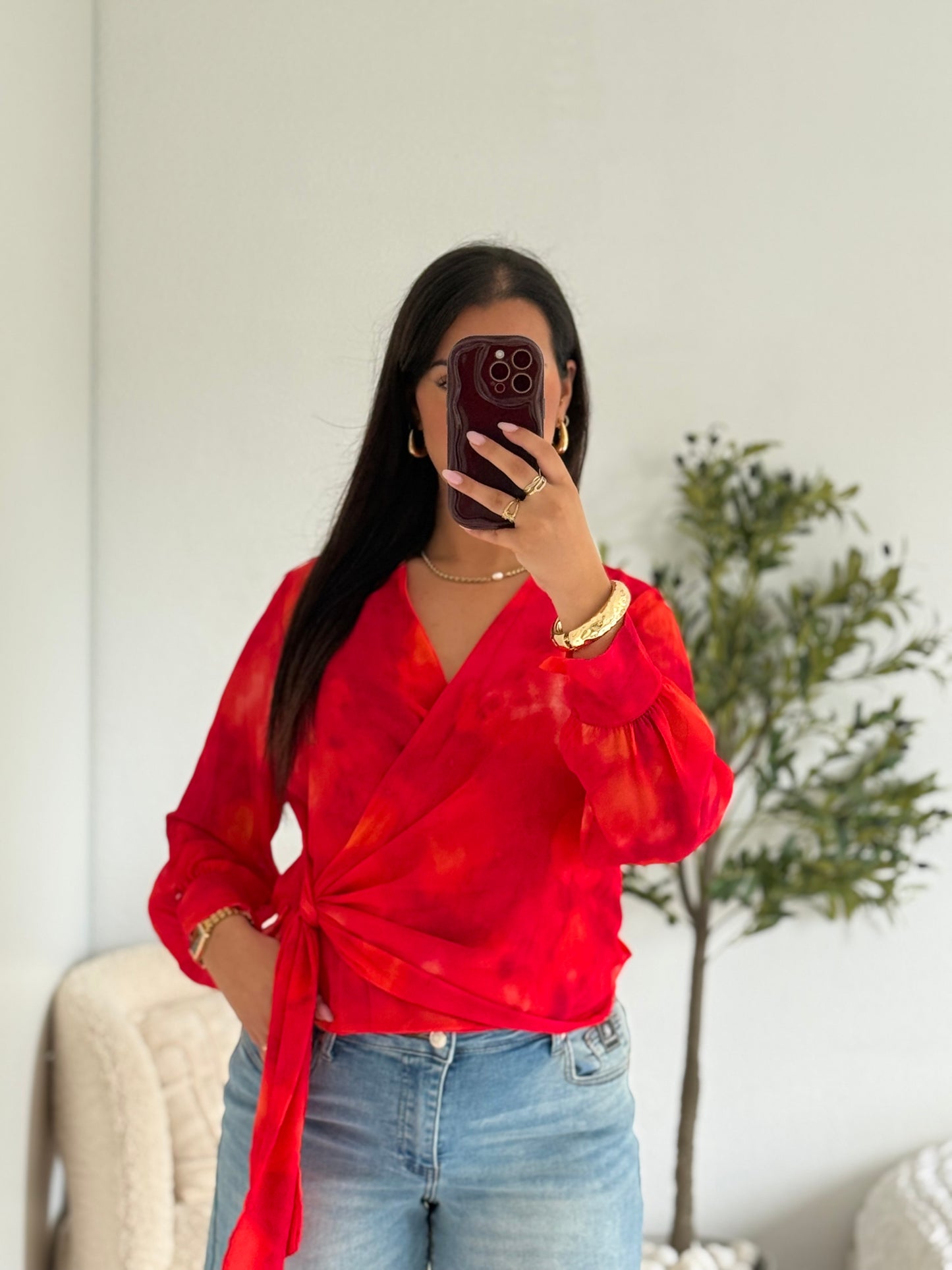 Blouse cache-cœur