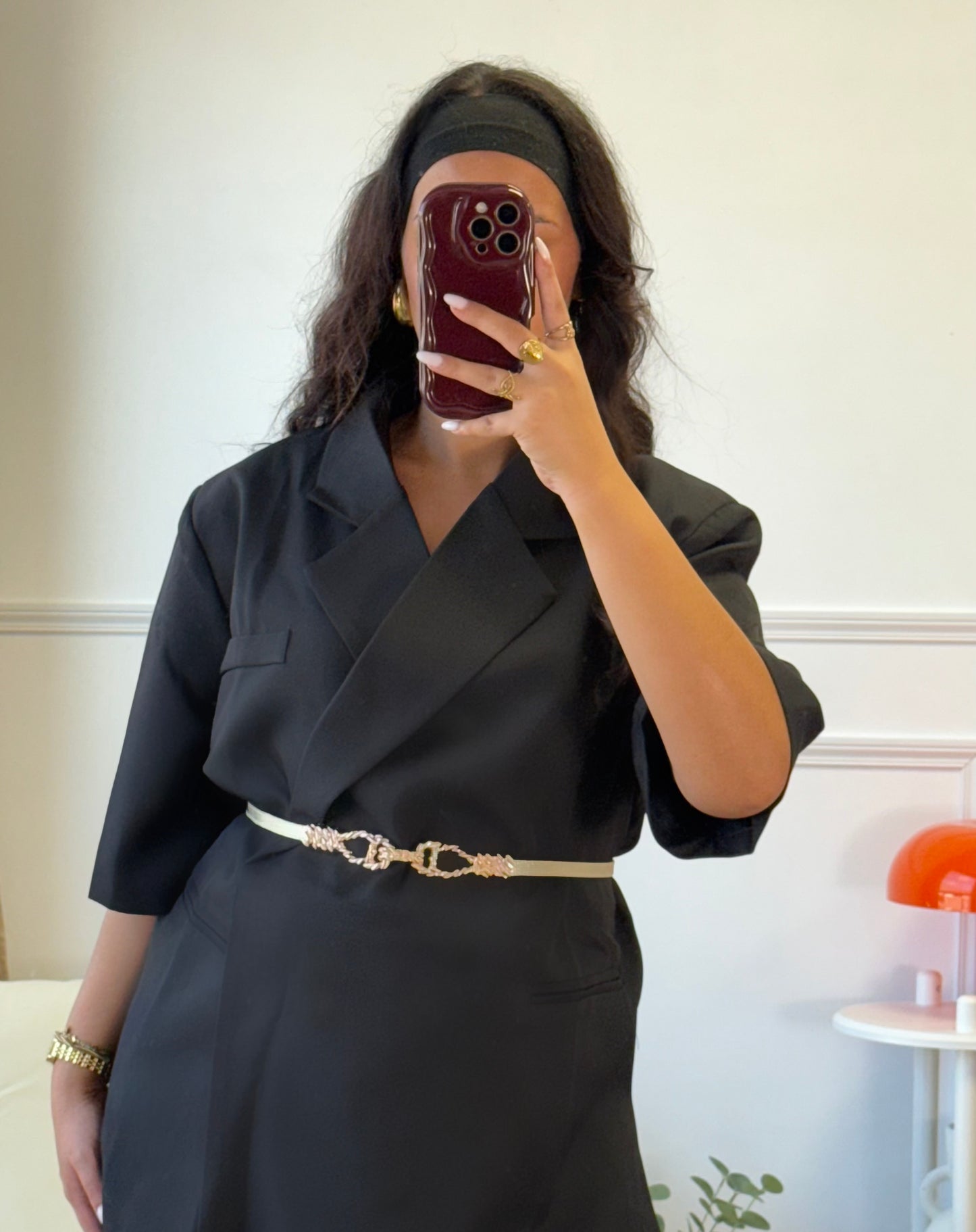Ceinture doré cuir