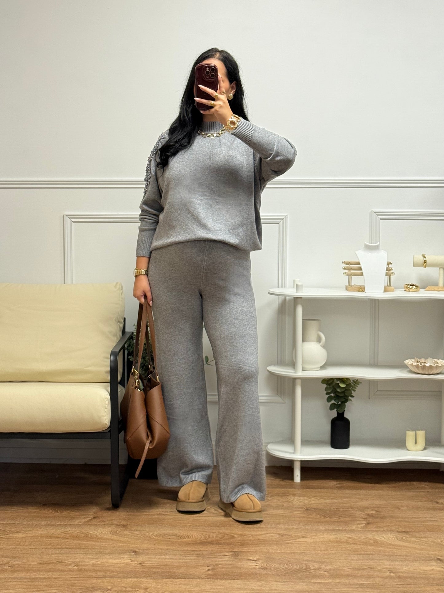 Ensemble Bruni gris