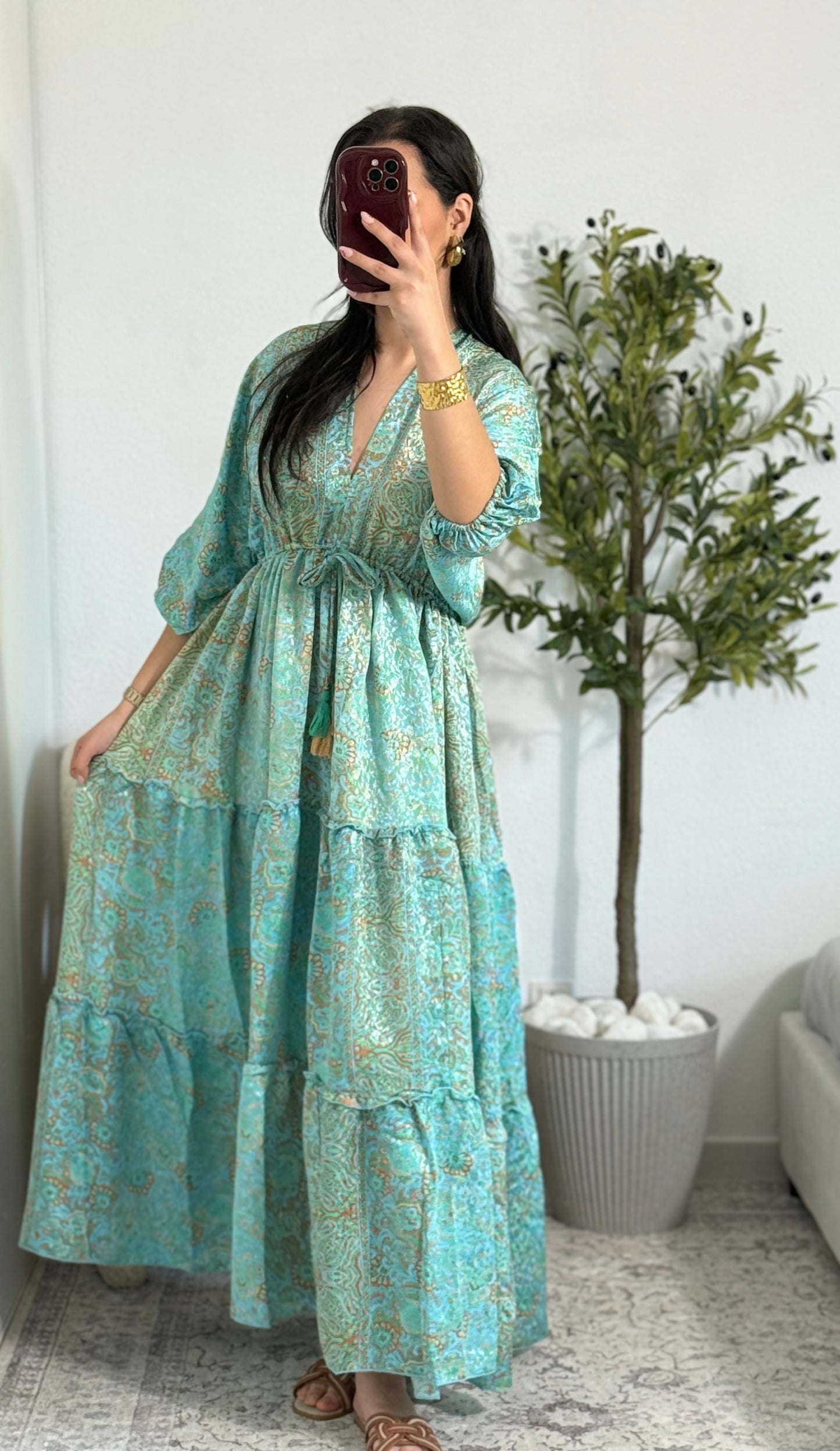 Robe bohème bleu