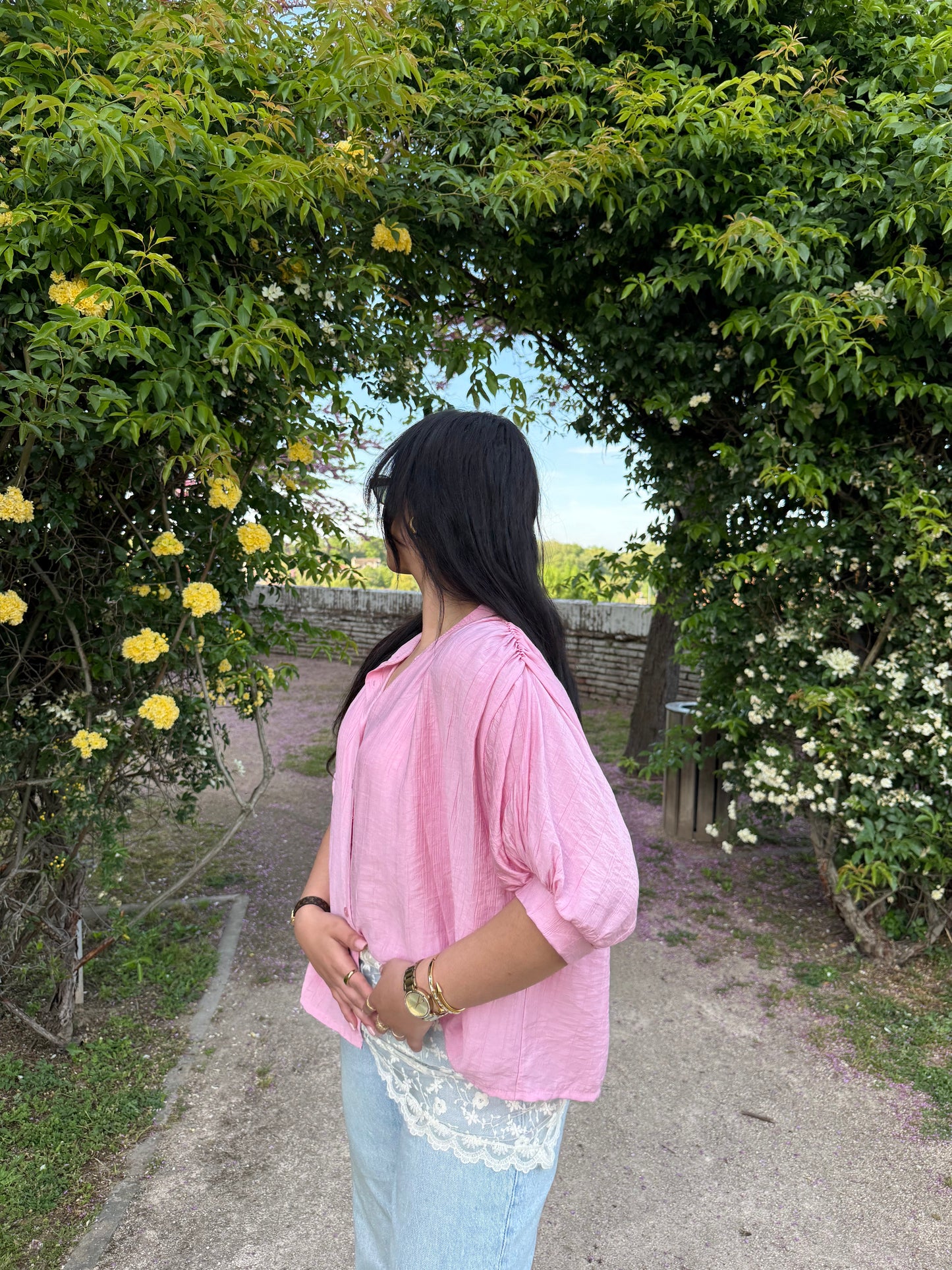 Blouse Louise rose