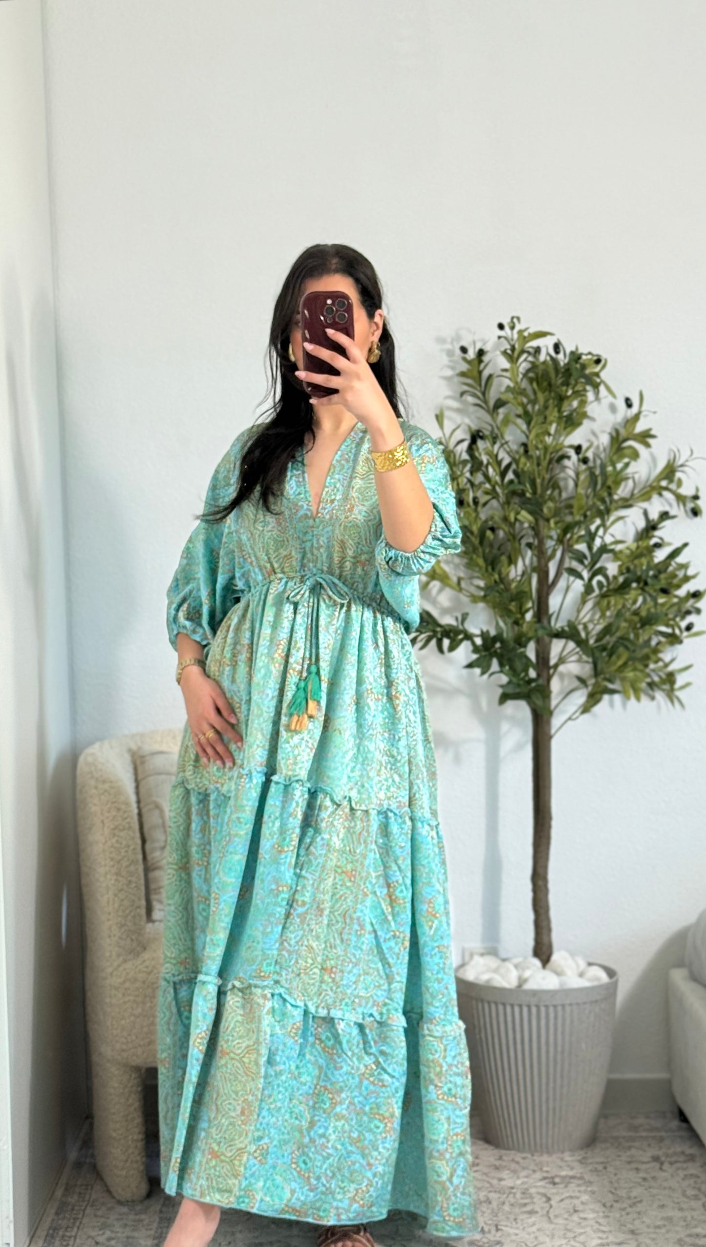 Robe bohème bleu