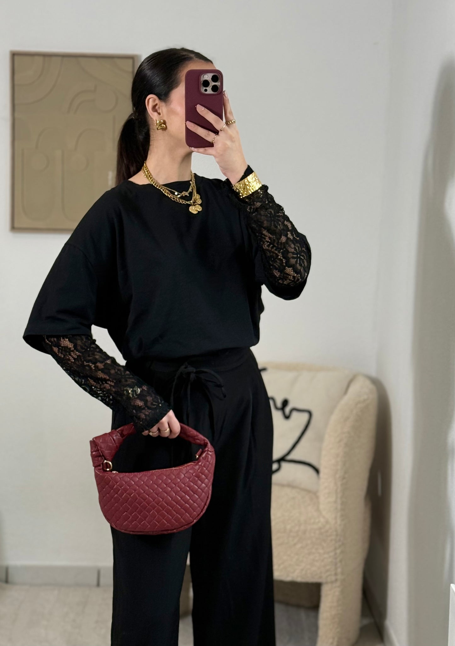 T-shirt dentelle