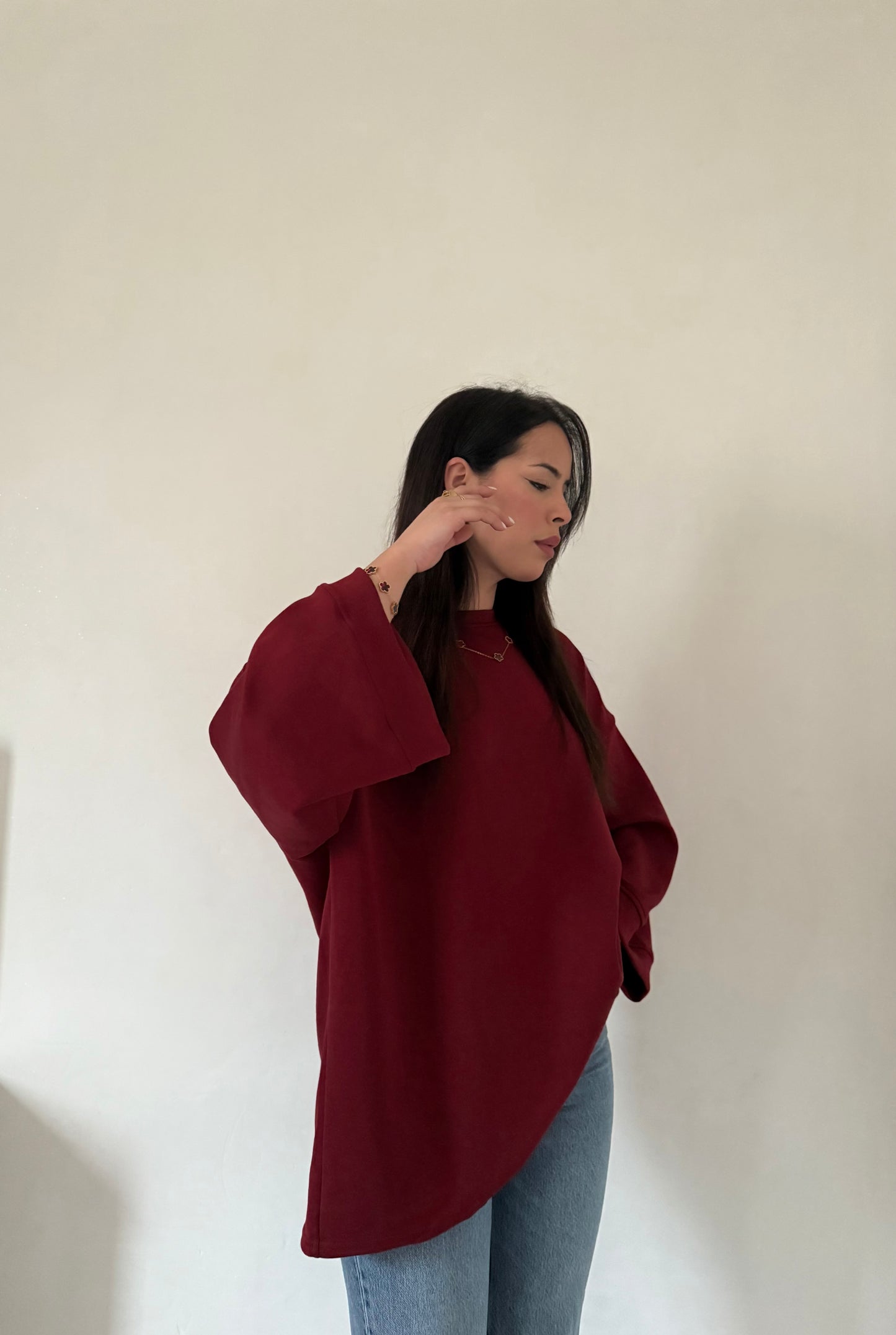 T-shirt oversize bordeaux