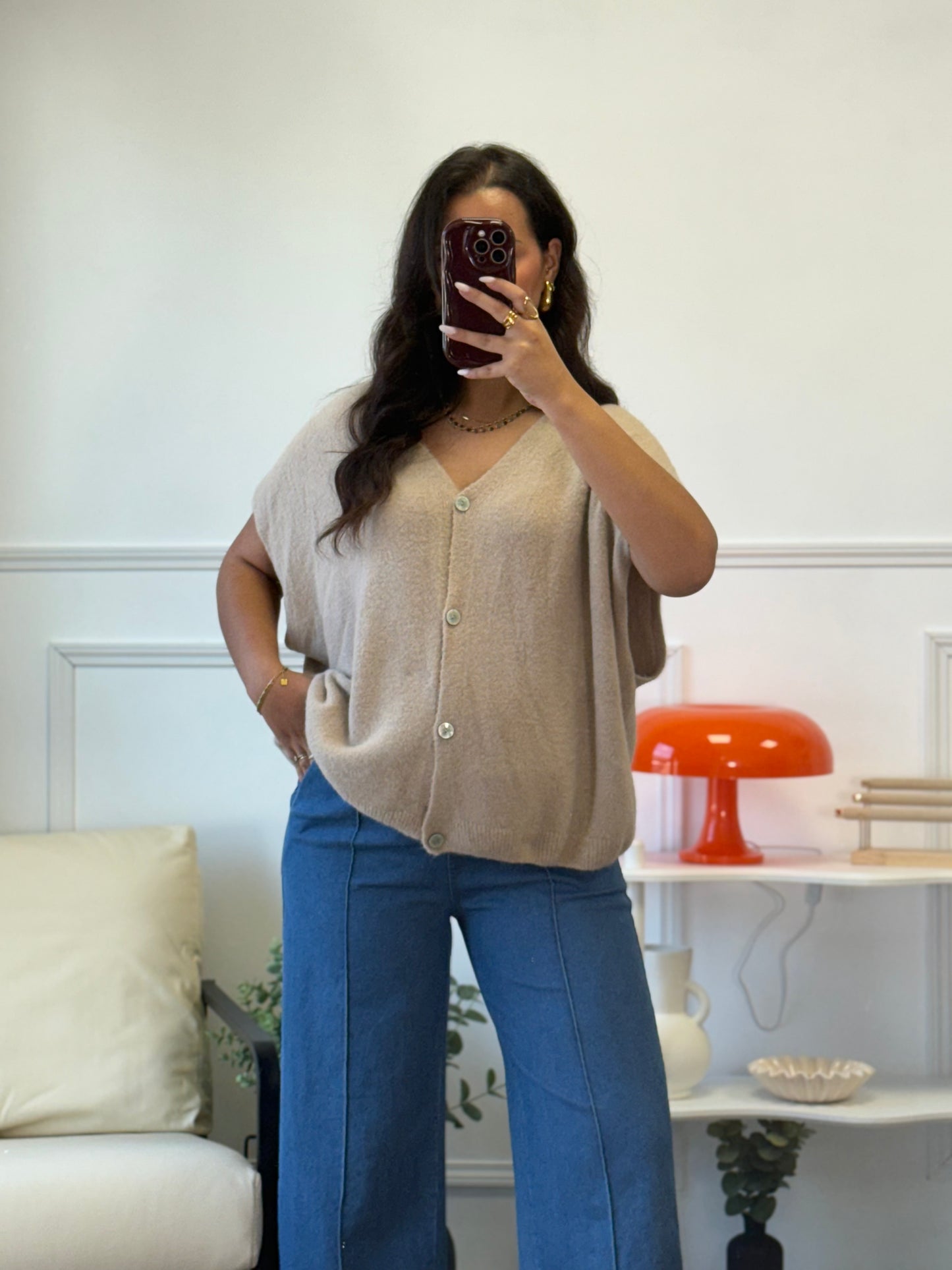 Gilet Sephya taupe