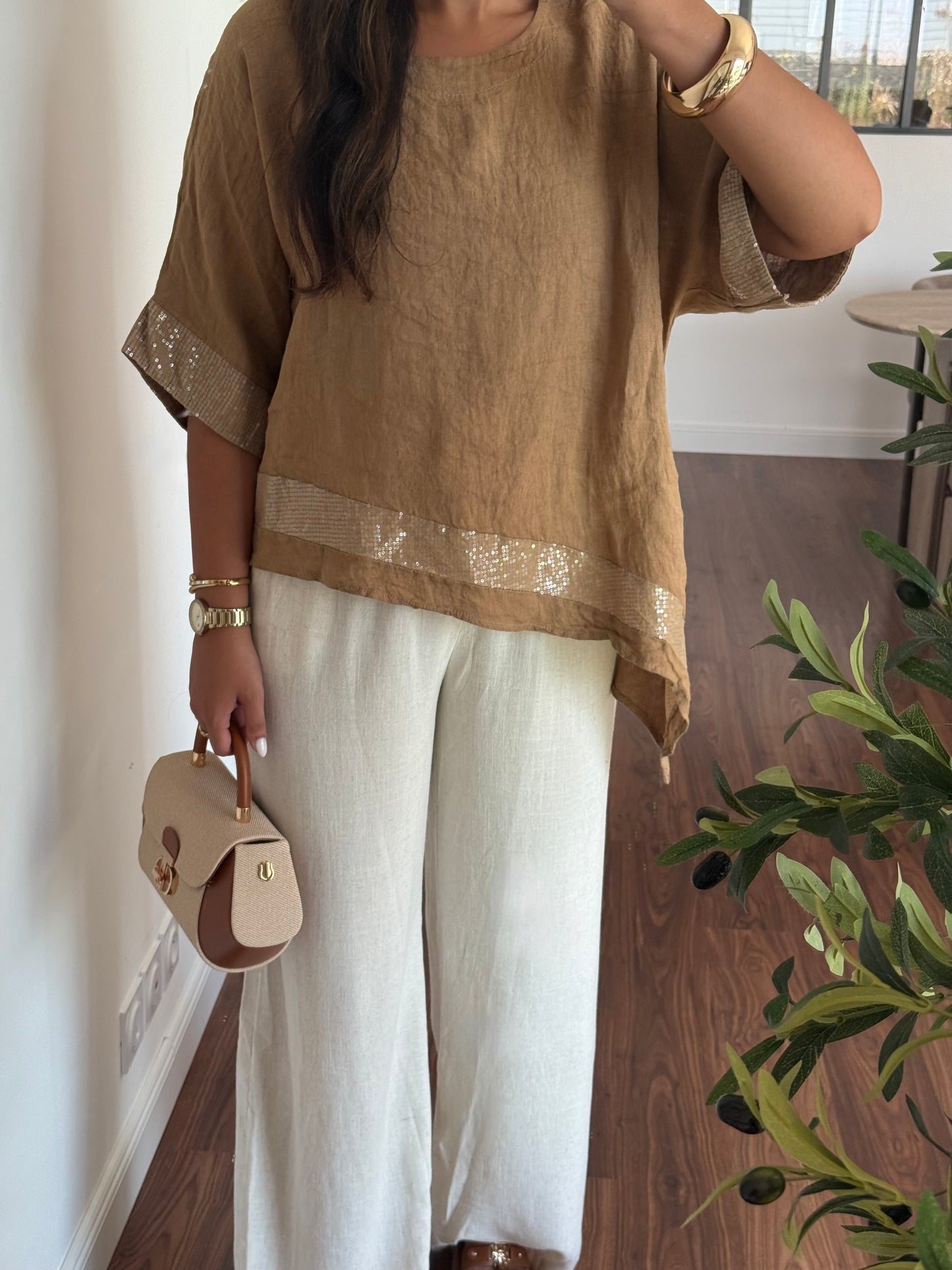 Top Asymétrique sequins (précommande)
