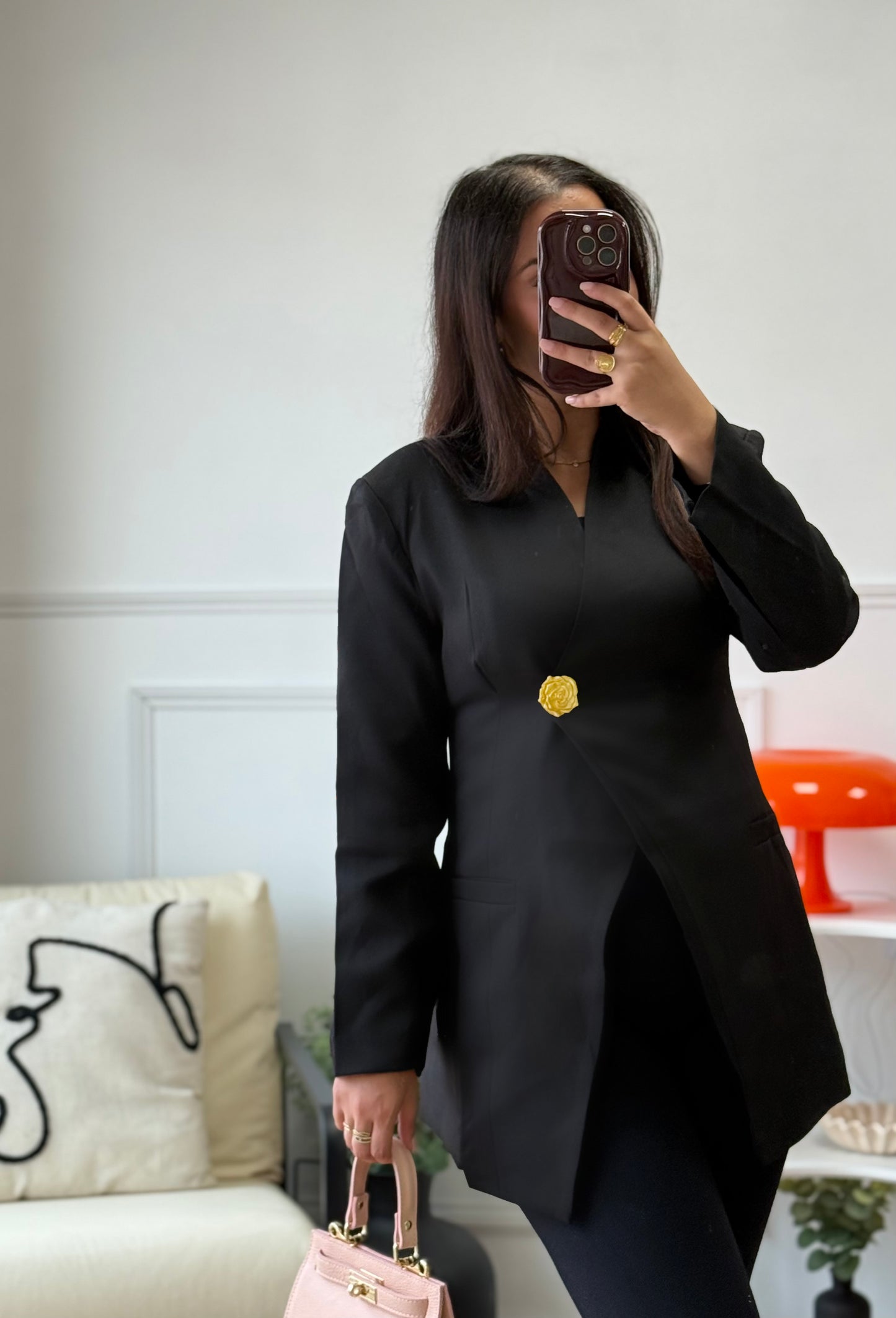 Blazer ceintré bijoux