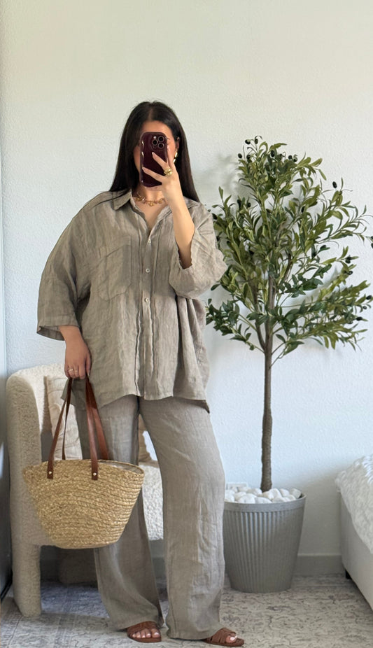 Pantalon lin supérieur