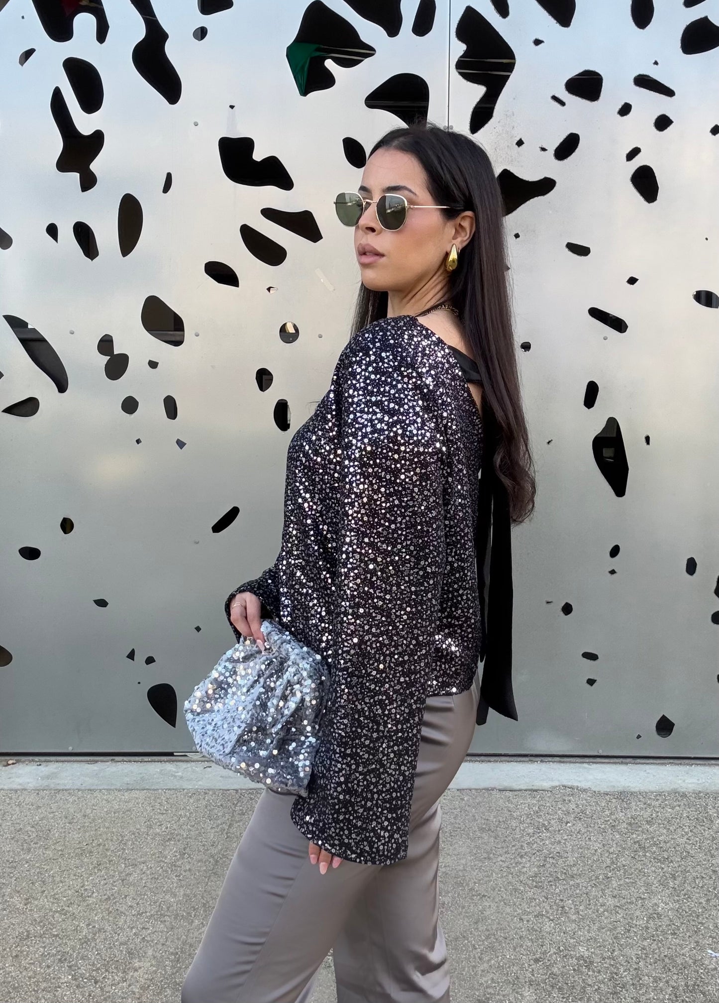 Top sequin noeud
