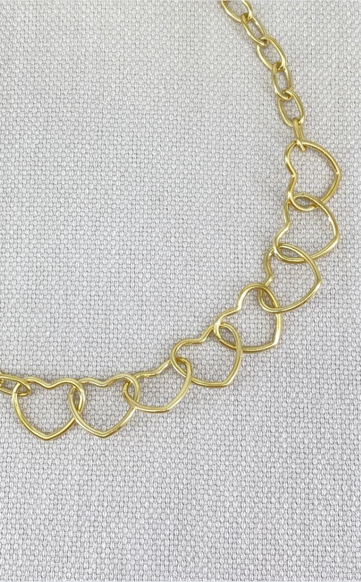 Collier court cœur