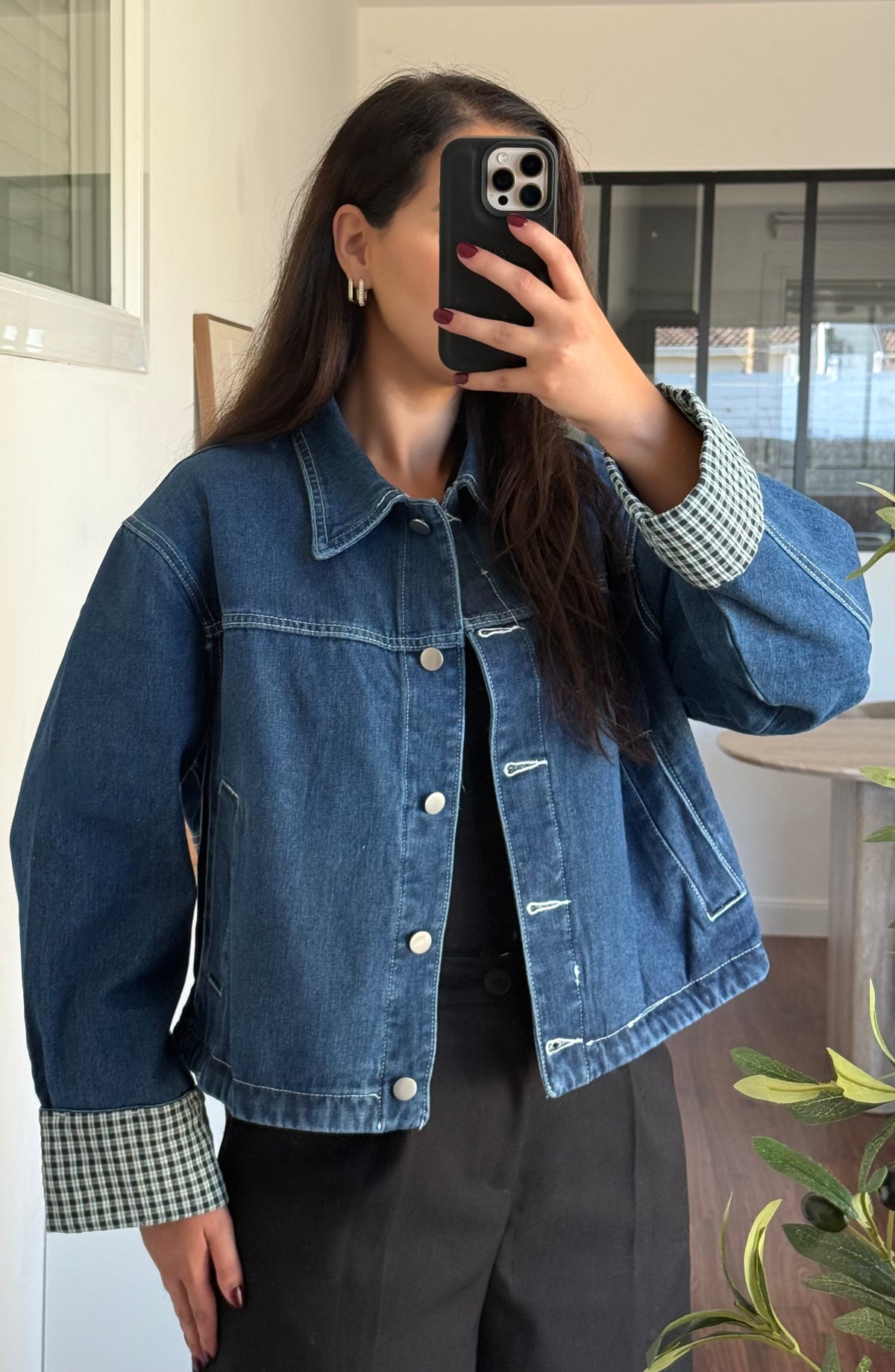 Veste Denim Vichy