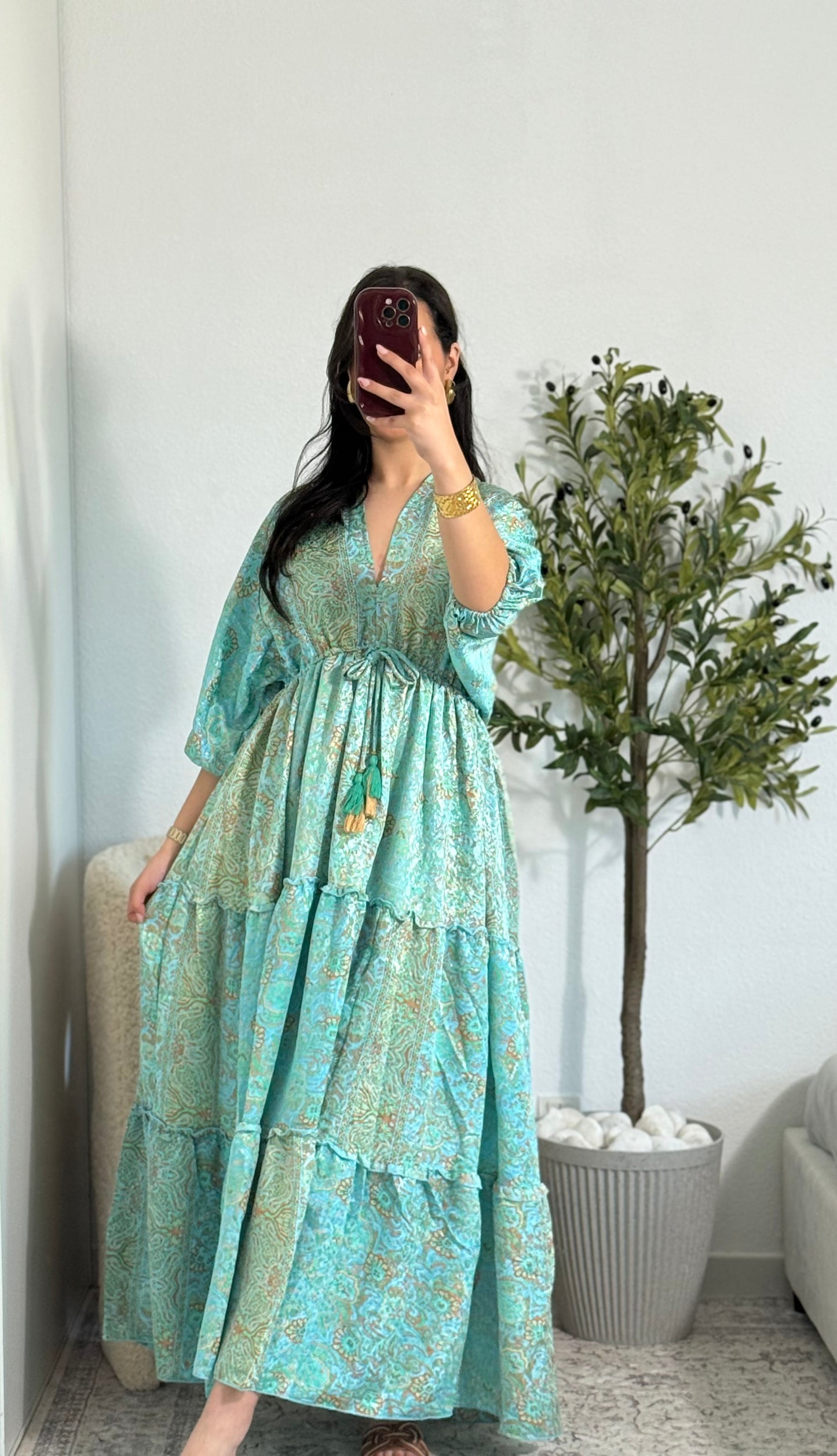Robe bohème bleu