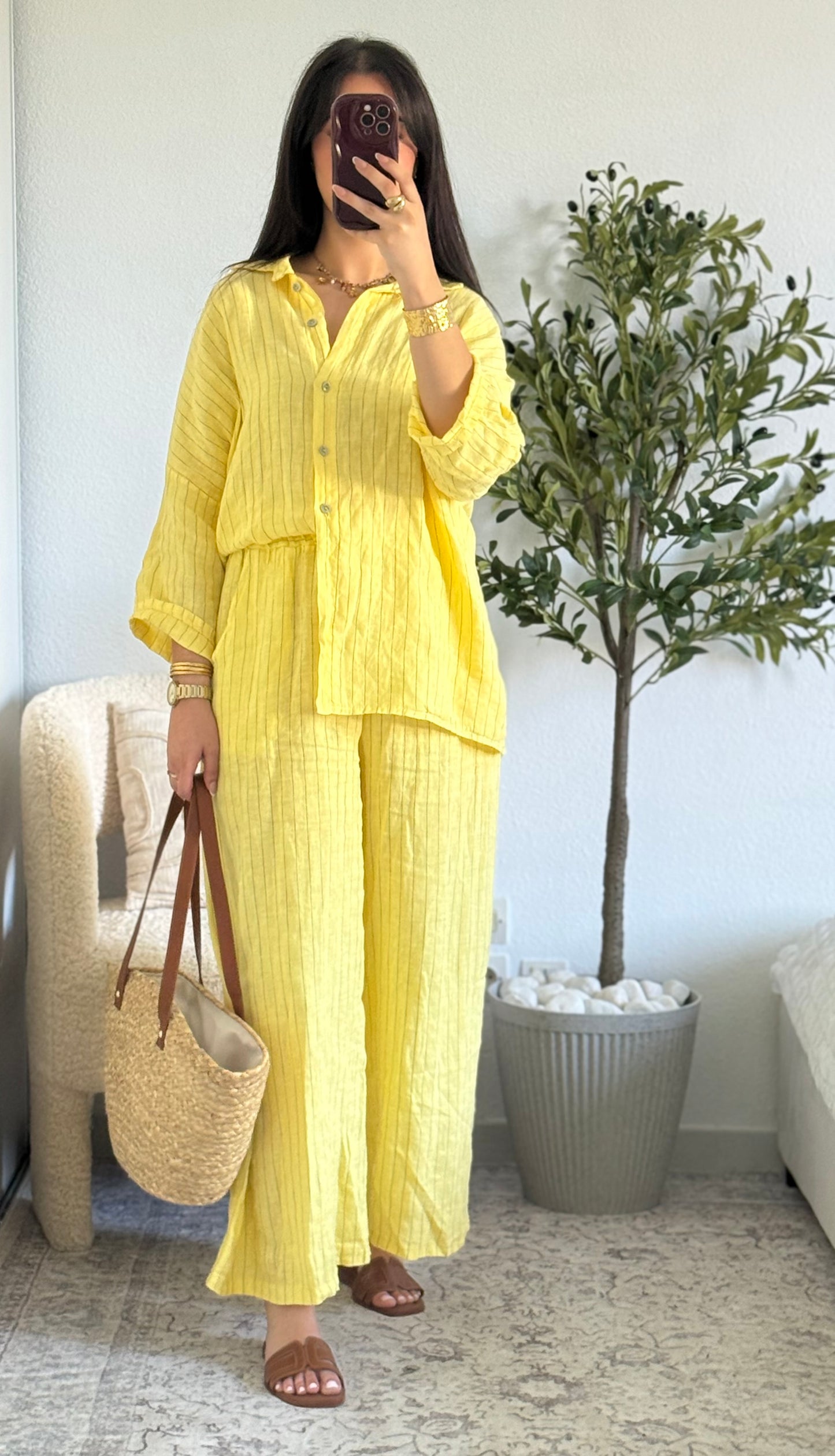 Ensemble lin premium jaune (précommande)