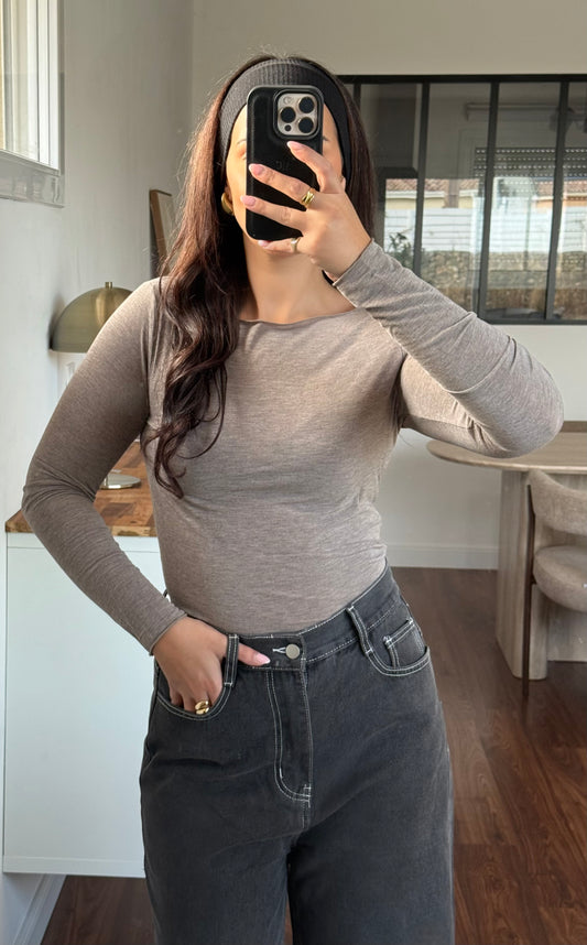 Top Sim taupe