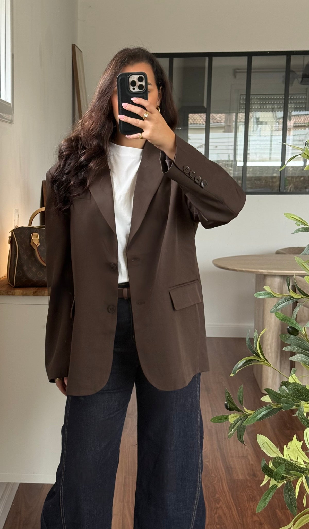 Blazer oversize choco