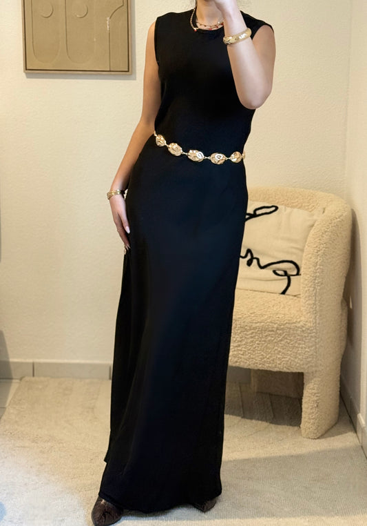 Robe manches courtes noir