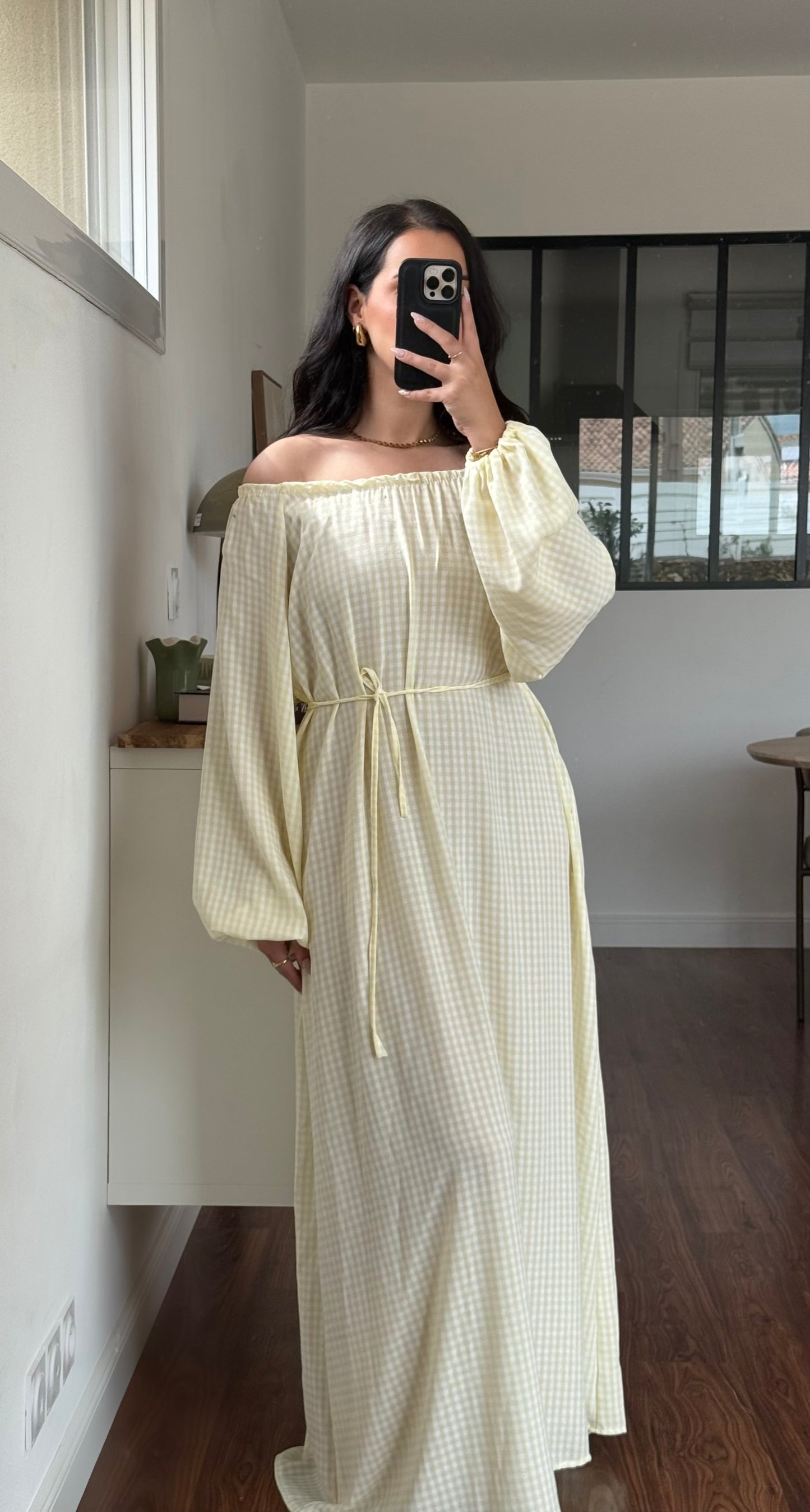 Robe Vichy jaune