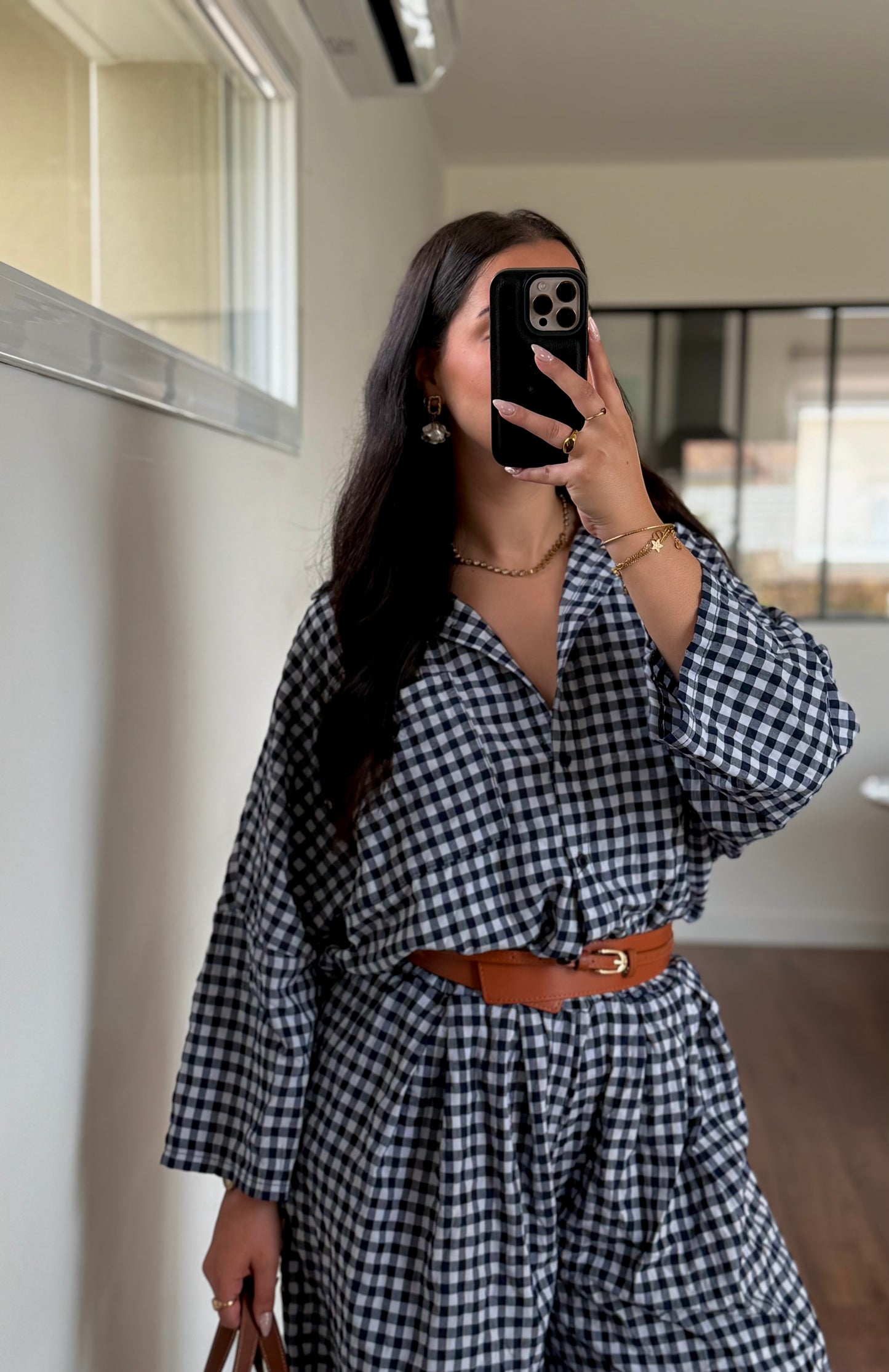 Ensemble Vichy bleu