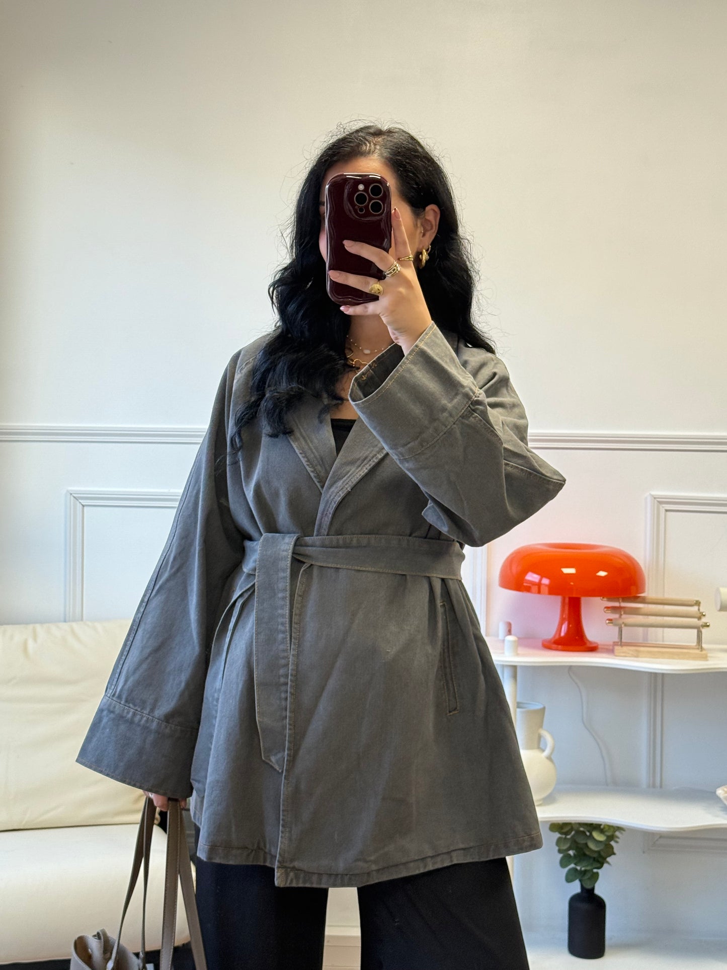 Veste Denim grise