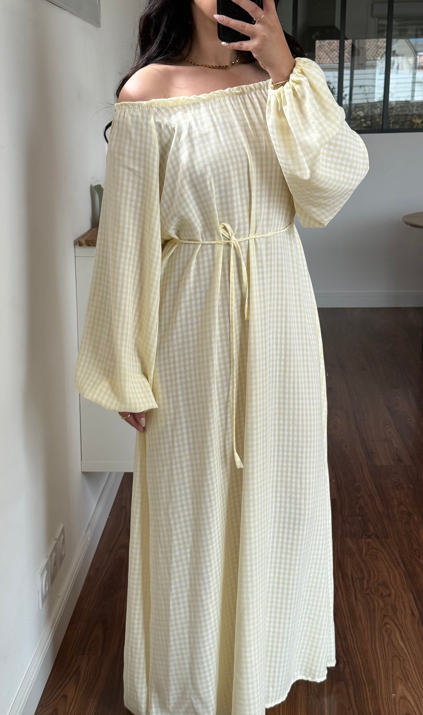 Robe Vichy jaune
