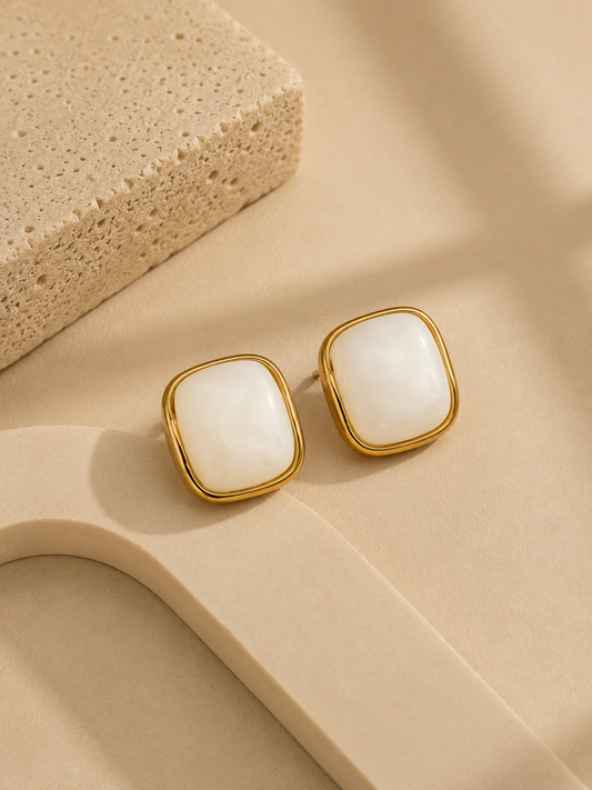 Boucles d’oreilles Ossa blanche