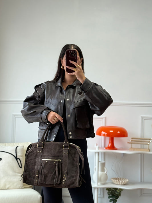 Sac Jeanne chocolat Big