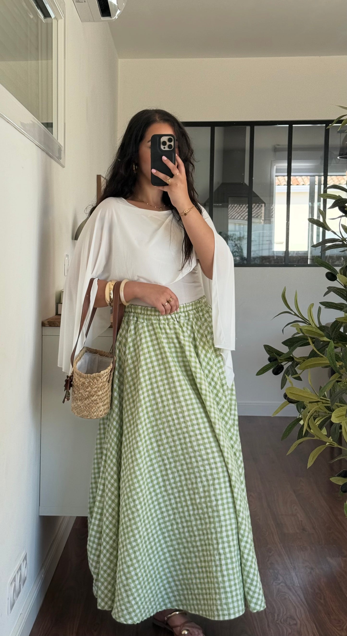 Top Voile blanc