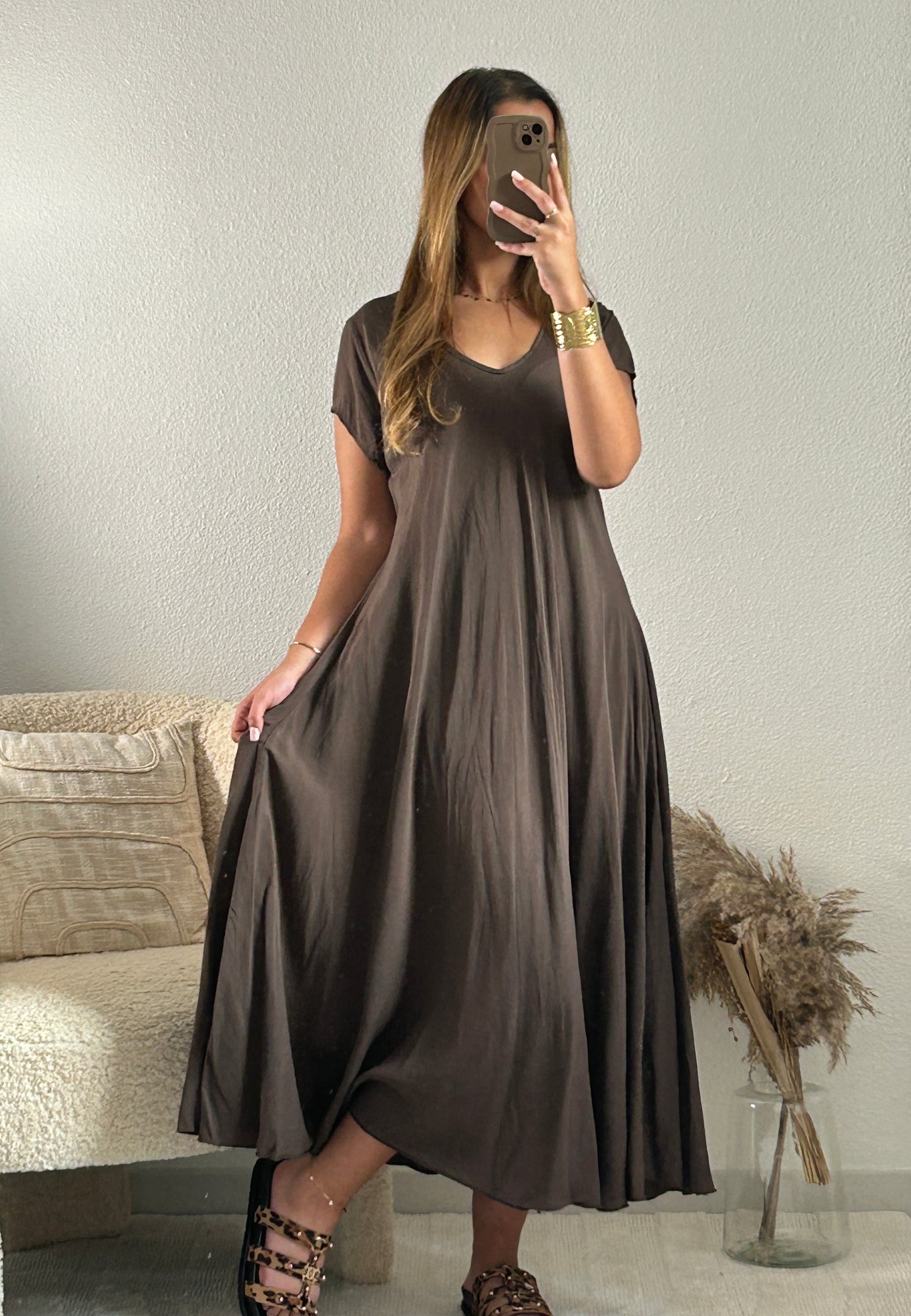 Robe Alaia marron