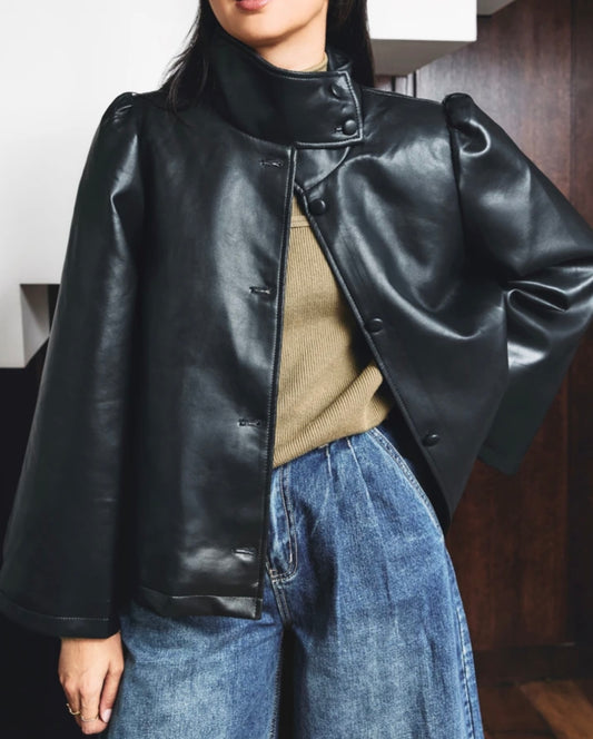 Veste similicuir cape