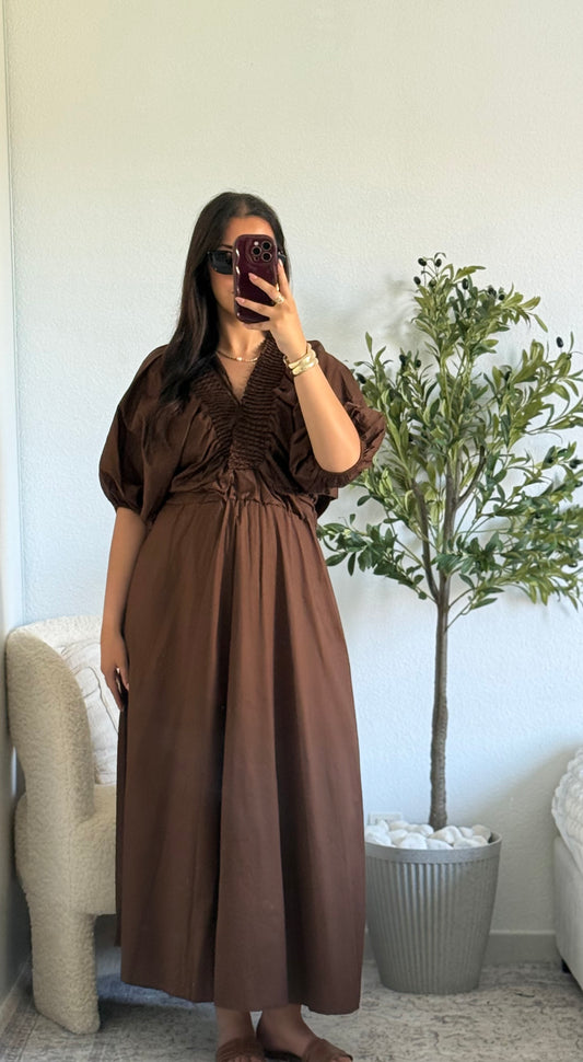 Robe Nina marron