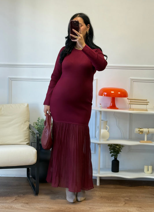 Robe Delia bordeaux