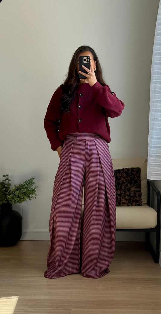 Pantalon Seline bordeaux
