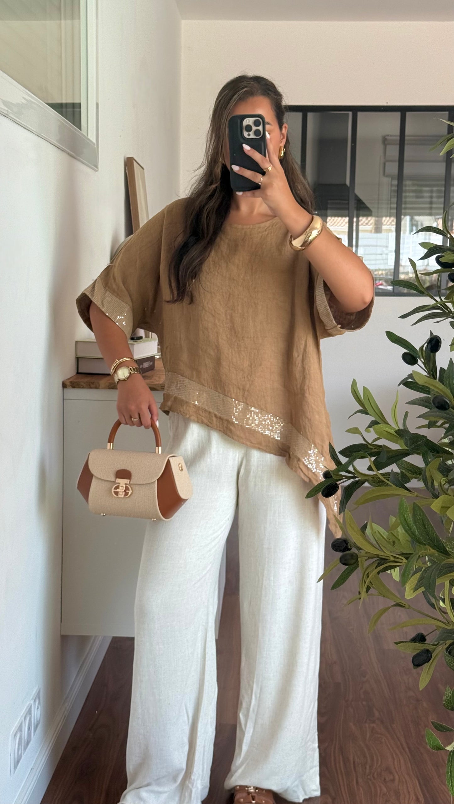 Top Asymétrique sequins (précommande)