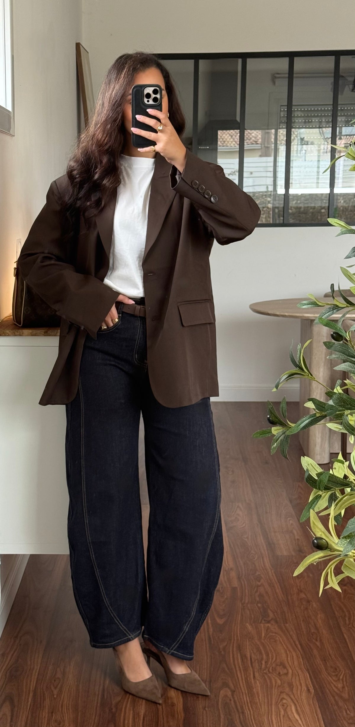 Blazer oversize choco