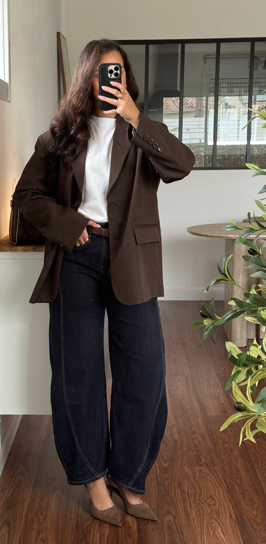 Blazer oversize choco