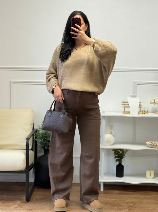 Jean Barrel marron