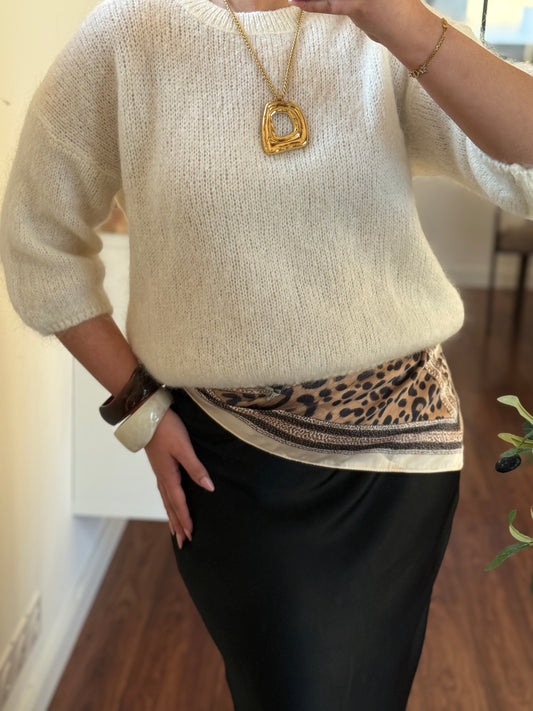 Foulard carré léopard 65x65