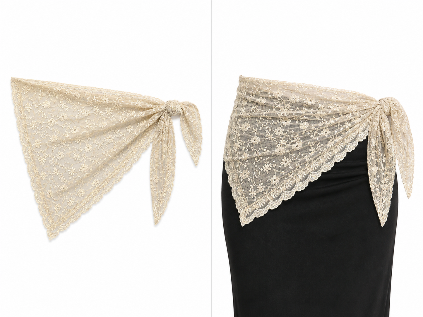 Foulard dentelle(plusieurs coloris )