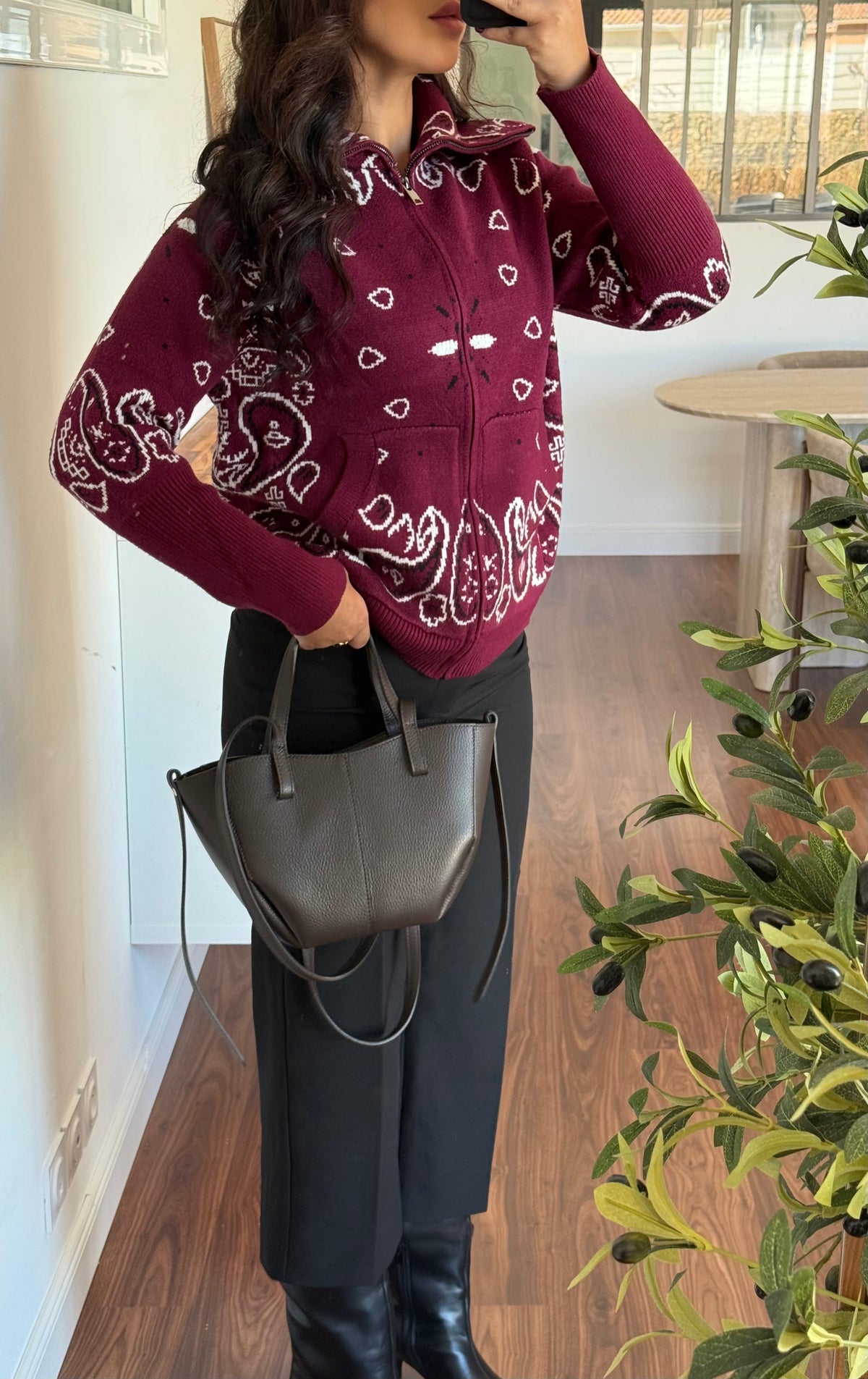 Gilet Bandana bordeaux
