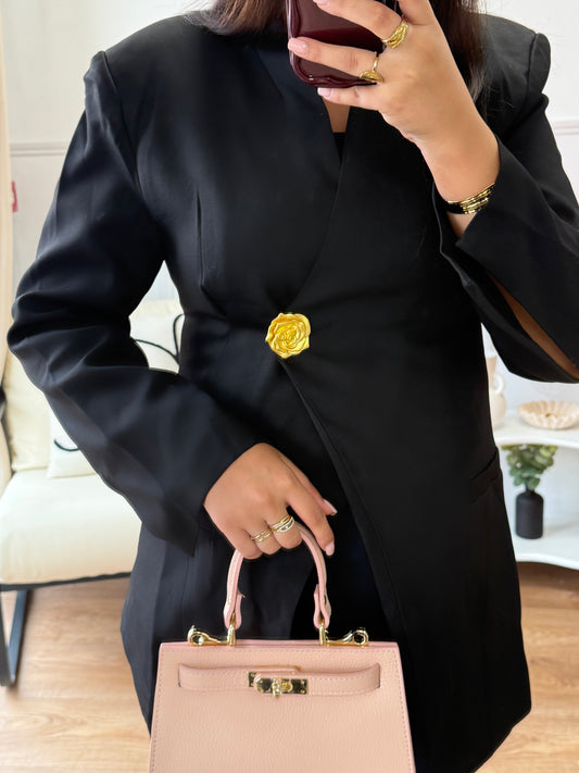 Blazer ceintré bijoux