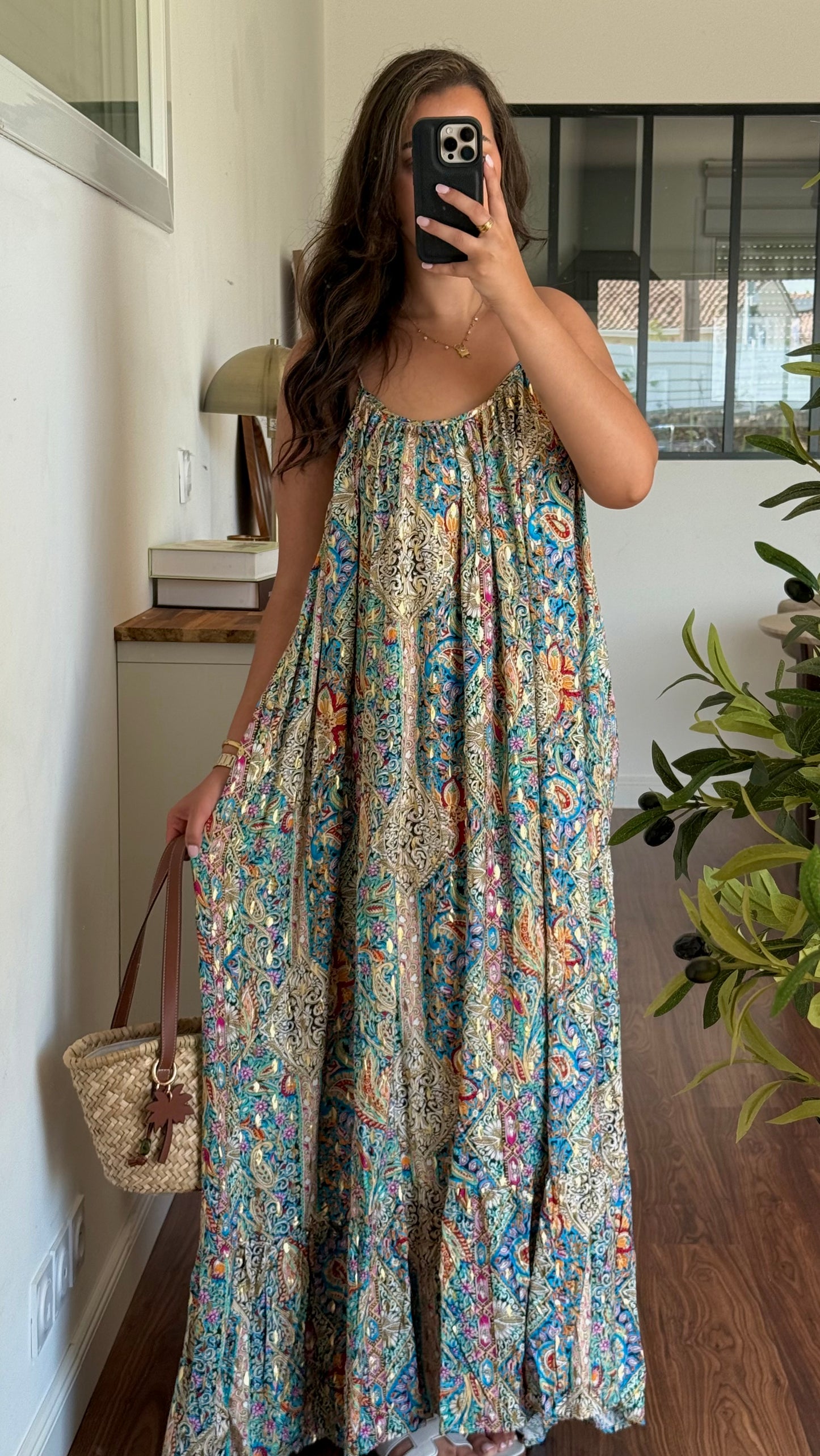 Robe bohème multicolore