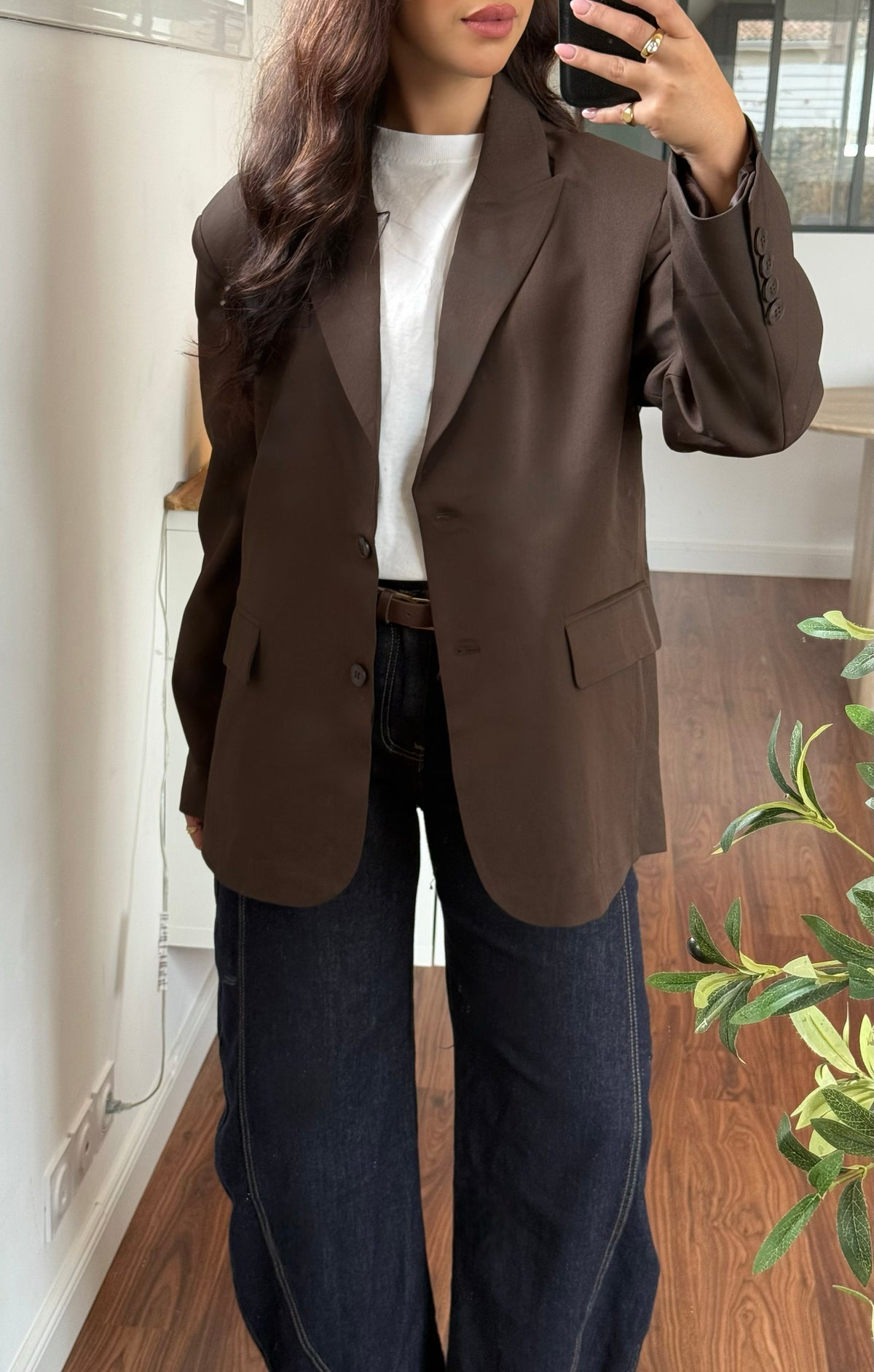 Blazer oversize choco