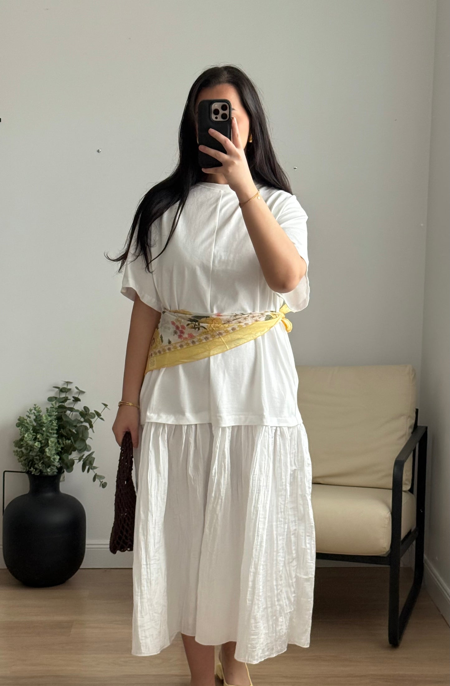Robe T-shirt blanche